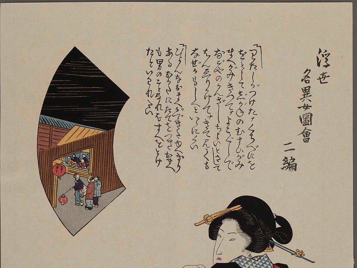 Nihen from the series Ukiyo no meisho zue by Utagawa Kunisada(Toyokuni III), (Large print size) / BJ236-264
