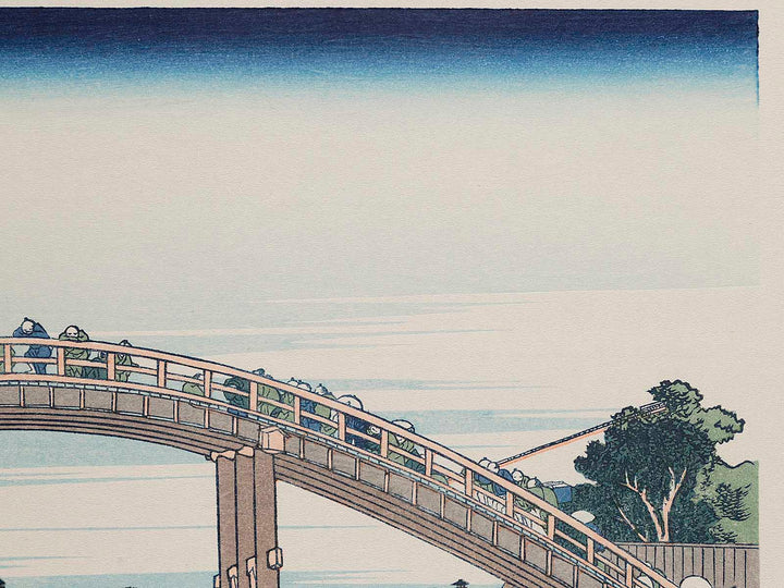 Under the Mannen Bridge at Fukagawa from the series Thirty-six Views of Mount Fuji by Katsushika Hokusai, (Medium print size) / BJ283-591