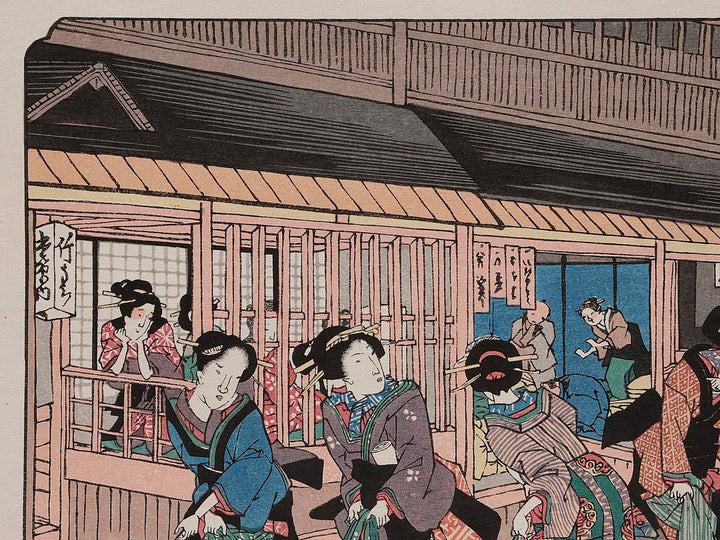 Fukaya from the series The Sixty-nine Stations of the Kiso Kaido by Keisai Eisen, (Large print size) / BJ206-633
