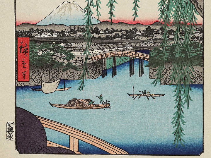 Eight-view Bridge from the series One Hundred Famous Views of Edo by Utagawa Hiroshige, (Large print size) / BJ296-919