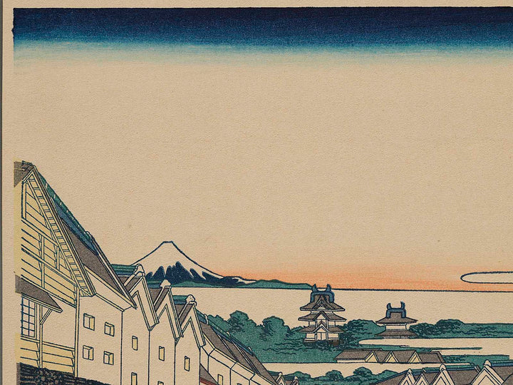 Nihonbashi Bridge in Edo from the series Thirty-six Views of Mount Fuji by Katsushika Hokusai, (Medium print size) / BJ261-702