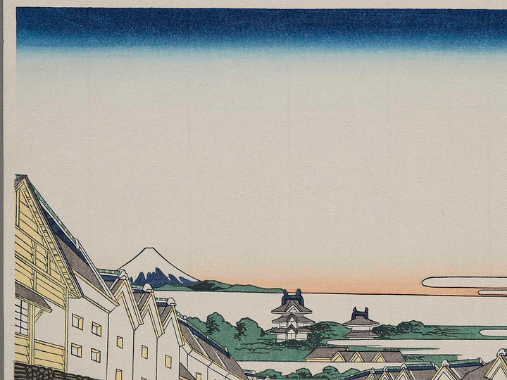 Nihonbashi Bridge in Edo from the series Thirty-six Views of Mount Fuji by Katsushika Hokusai, (Small print size) / BJ214-046