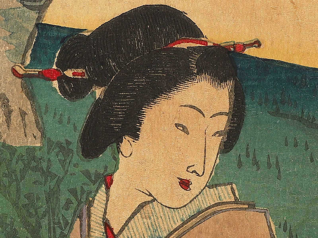 Sumidagawa no hanami from the series Tokyo meisho bijin zoroi by Utagawa HIroshige   / BJ299-607