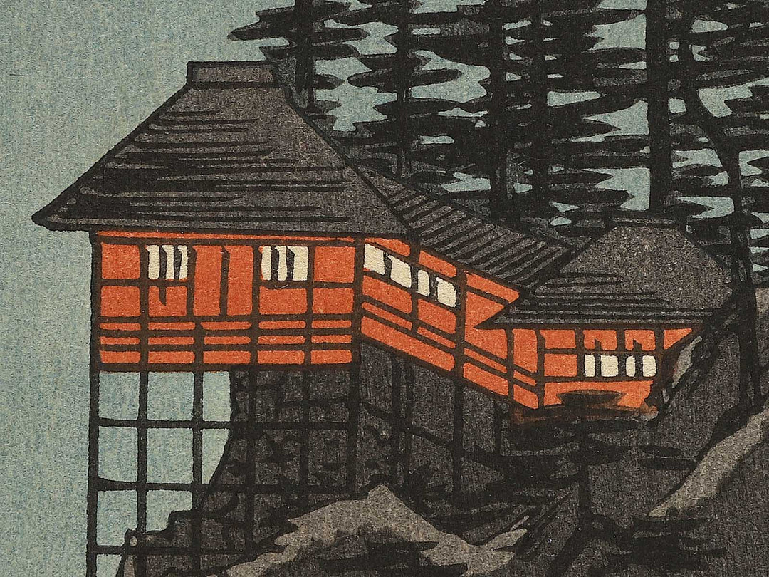 Abuto, Kannon Temple from the series Famous Views of the Sixty-odd Provinces by Utagawa Hiroshige, (Large print size) / BJ298-487