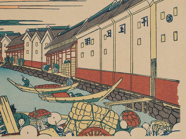 Nihonbashi Bridge in Edo from the series Thirty-six Views of Mount Fuji by Katsushika Hokusai, (Medium print size) / BJ261-702