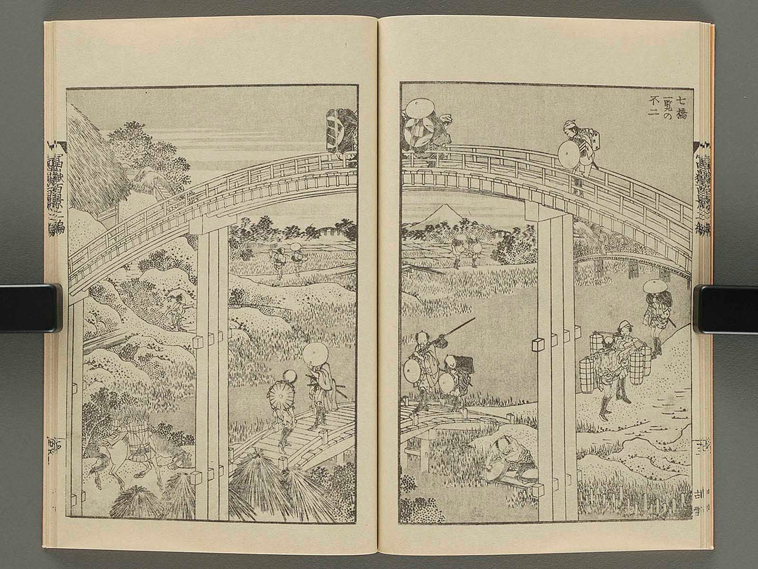 Hokusai Fugaku Hyakkei Vol.1, 2, 3 (Set of 3 books) by Katsushika Hokusai / BJ281-708
