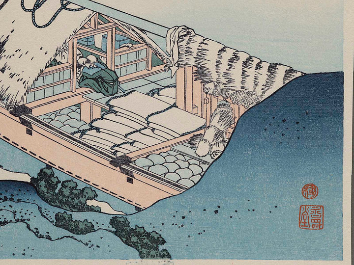 Ushibori in Hitachi Province from the series Thirty-six Views of Mount Fuji by Katsushika Hokusai, (Small print size) / BJ209-279