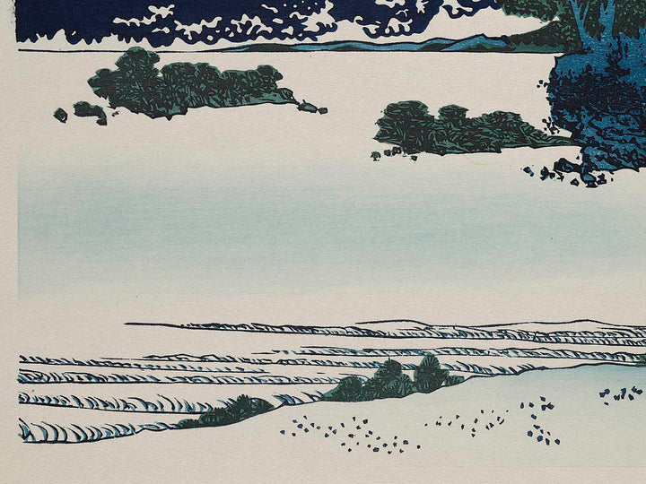 Shichirigahama Beach in Sagami Province from the series Thirty-six Views of Mount Fuji by Katsushika Hokusai, (Medium print size) / BJ283-696