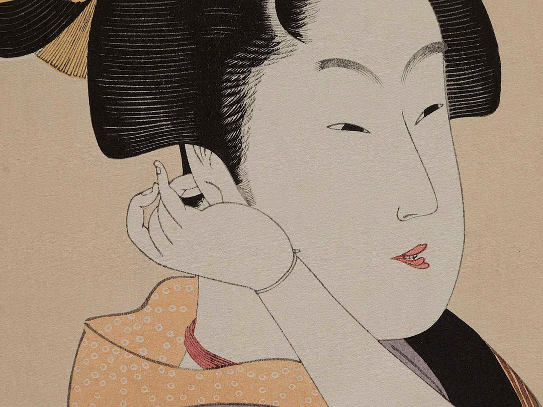 Tatsumi Roko from the series Renowned Beauties Likened to the Six Immortal Poets by Kitagawa Utamaro, (Medium print size) / BJ225-771