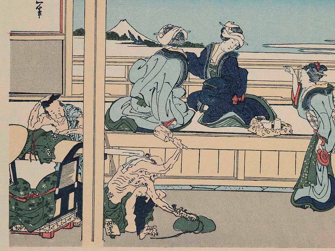 Yoshida on the Tokaido Road from the series Thirty-six Views of Mount Fuji by Katsushika Hokusai, (Medium print size) / BJ275-667