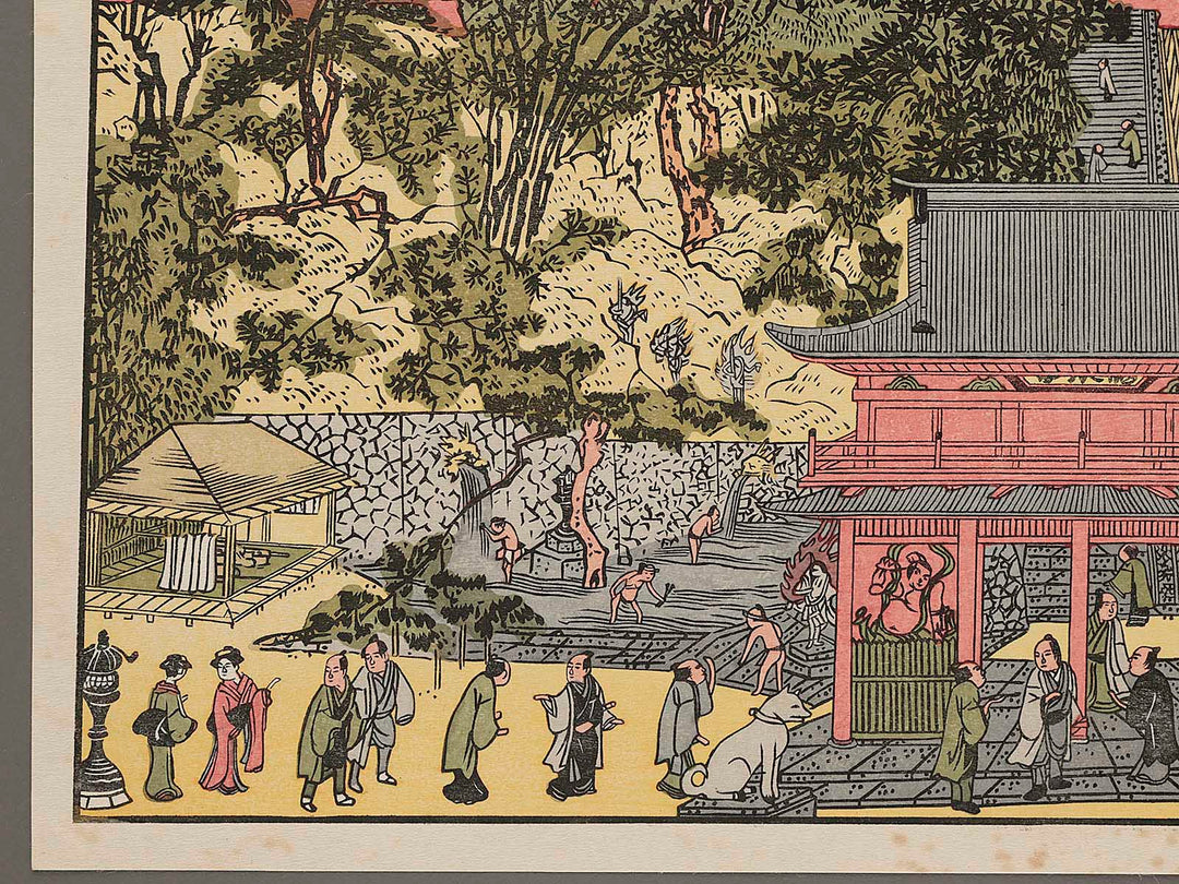 Sight at Meguro-san in Uki-e Style by Utagawa Toyokuni, (Large print size) / BJ279-888
