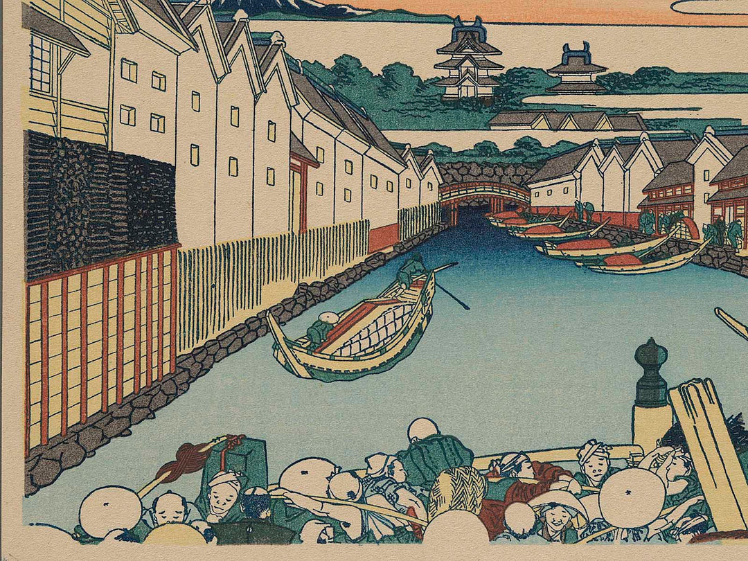 Nihonbashi Bridge in Edo from the series Thirty-six Views of Mount Fuji by Katsushika Hokusai, (Medium print size) / BJ261-702