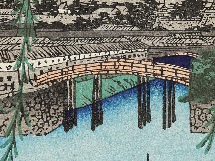 Eight-view Bridge from the series One Hundred Famous Views of Edo by Utagawa Hiroshige, (Large print size) / BJ296-919