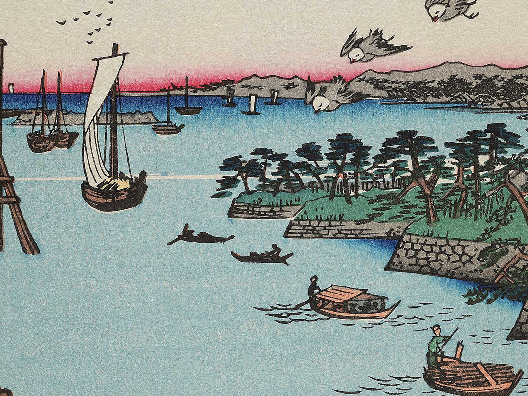 View of the Bay at Shiba from the series One Hundred Famous Views of Edo by Utagawa Hiroshige, (Large print size) / BJ296-891