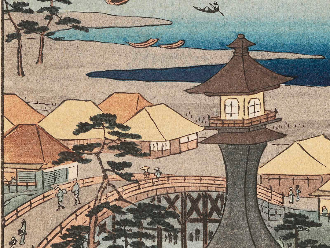 Sumiyoshi, Idemi Beach from the series Famous Views of the Sixty-odd Provinces by Utagawa Hiroshige, (Medium print size) / BJ279-664
