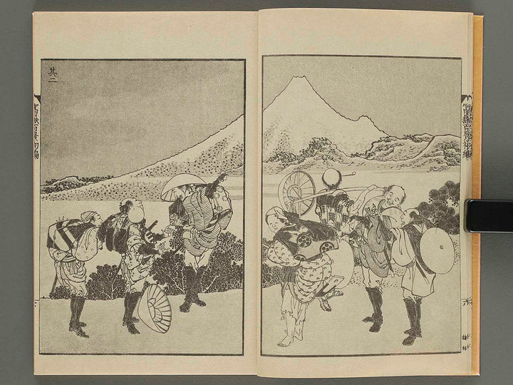 Hokusai Fugaku Hyakkei Vol.1, 2, 3 (Set of 3 books) by Katsushika Hokusai / BJ280-525