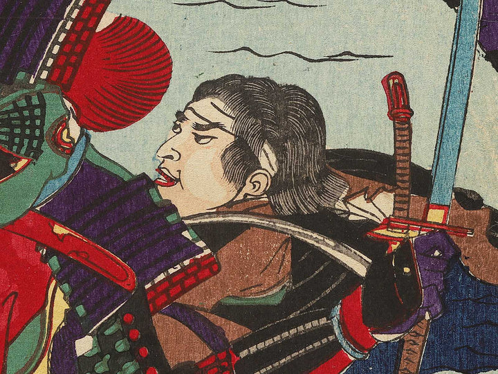 Kyushu seibatsu sendaigawa okassen no zu by Yoshu Chikanobu / BJ292-705