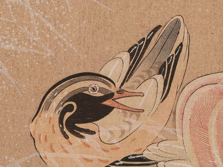 mandarin ducks by Miyazaki Yuzen, (Medium print size) / BJ279-685