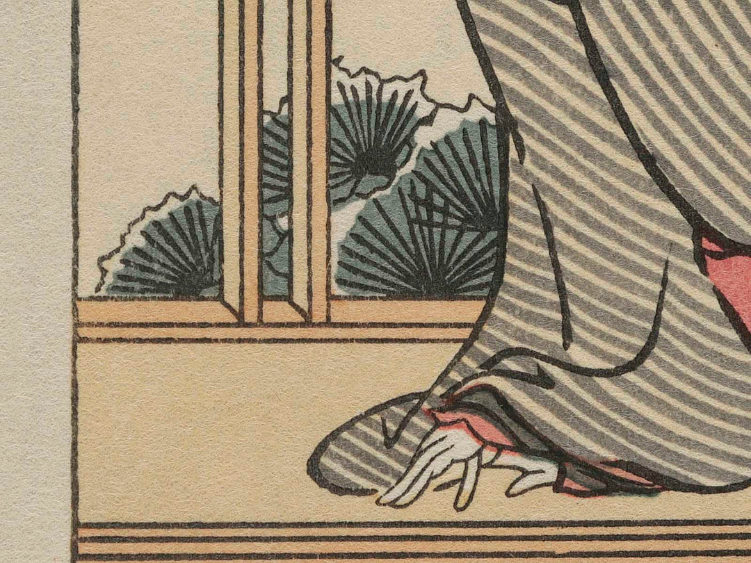 Azuma and Yogoro in a snowy morning by Katsushika Hokusai, (Medium print size) / BJ283-444