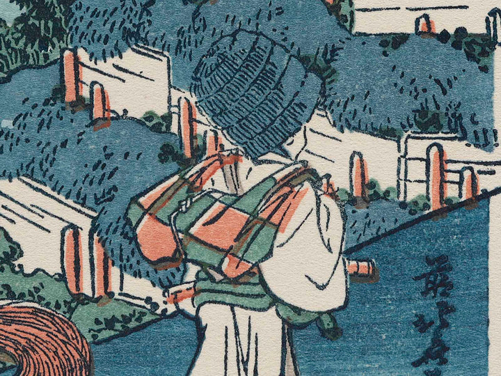 Hodogaya on the Tokaido Road from the series Thirty-six Views of Mount Fuji by Katsushika Hokusai, (Medium print size) / BJ277-886