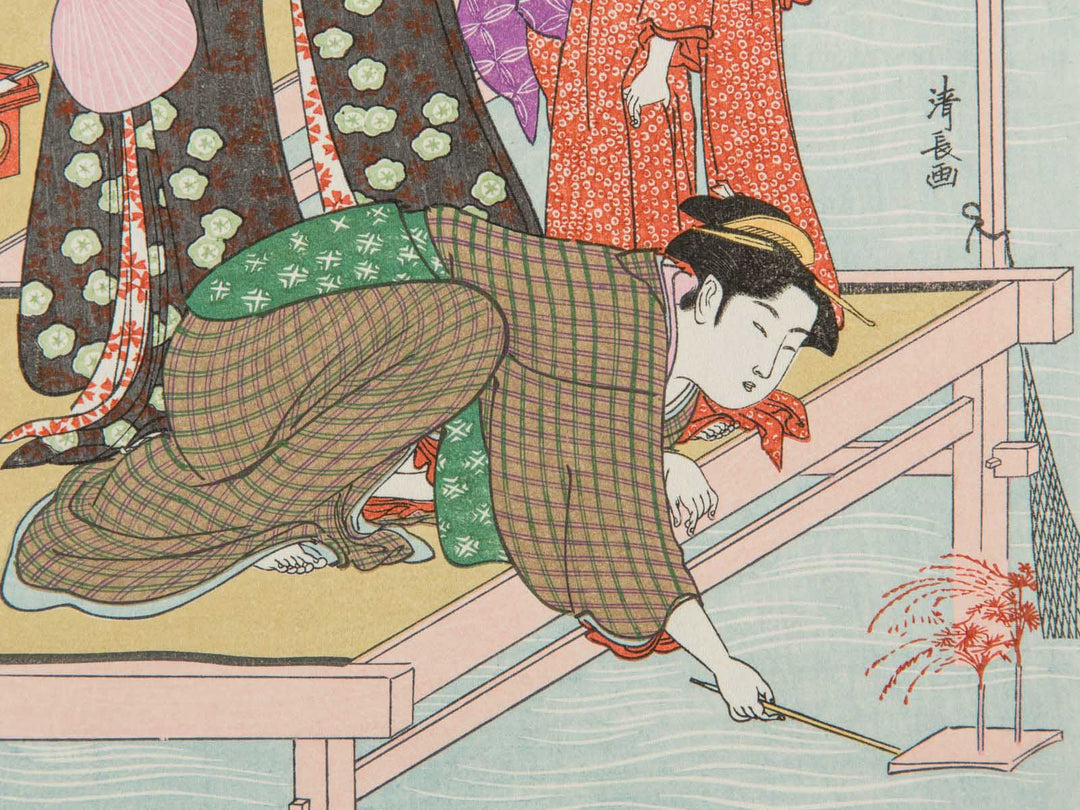 Shijo gawara yusuzumi no tei by Torii Kiyonaga, (Medium print size) / BJ225-918