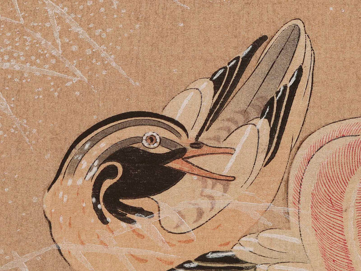 mandarin ducks by Miyazaki Yuzen, (Medium print size) / BJ280-630